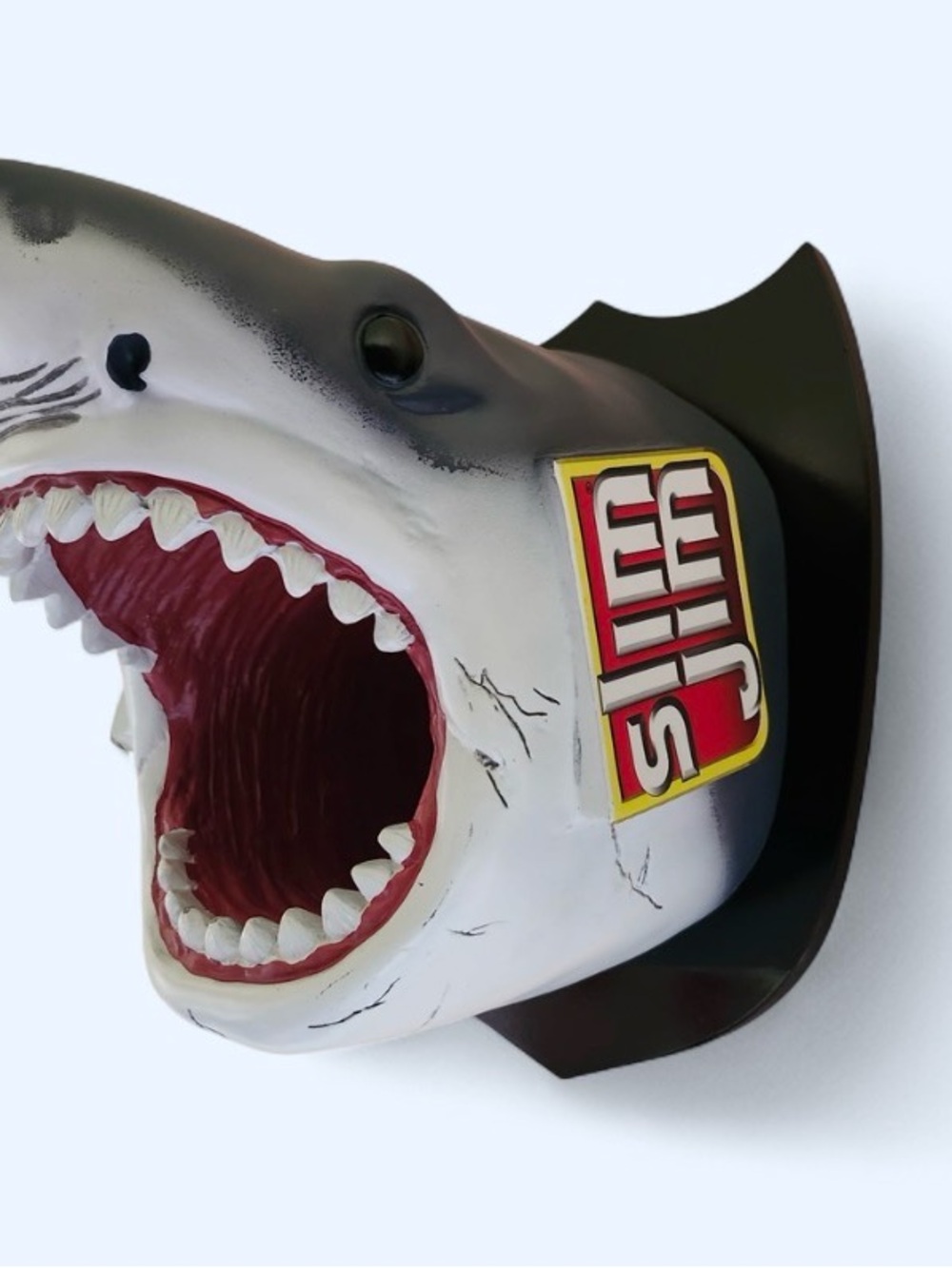 Slim Jim Shark Head Wall Mount with Red Mouth Accent